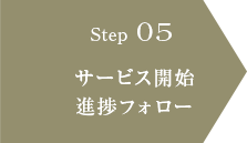 step05 サービス開始 進捗フォロー